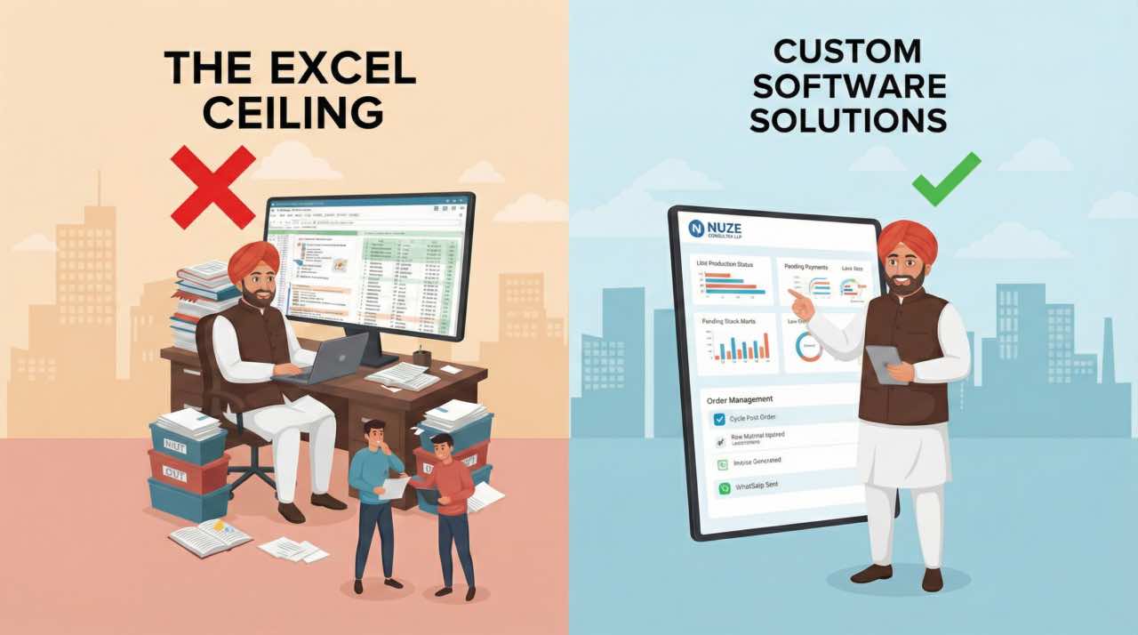 Why Ludhiana Businesses Need Custom Software over Excel Sheets